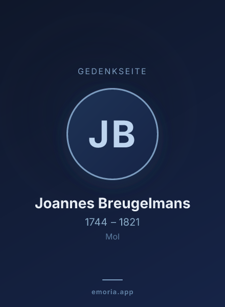 Gedenkportrait von Joannes Breugelmans