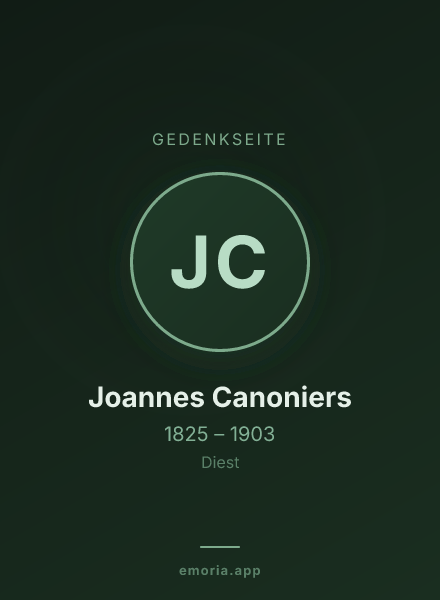 Gedenkportrait von Joannes Canoniers