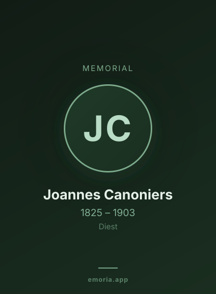 Memorial portrait of Joannes Canoniers