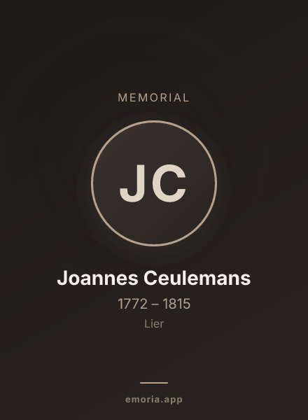 Memorial portrait of Joannes Ceulemans