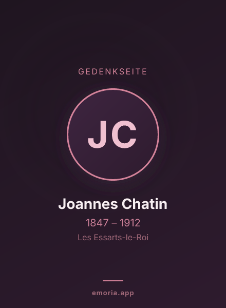 Gedenkportrait von Joannes Chatin