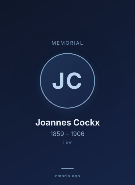 Memorial portrait of Joannes Cockx