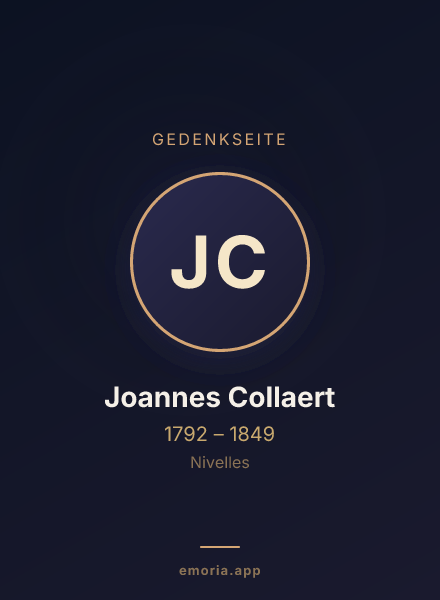 Gedenkportrait von Joannes Collaert