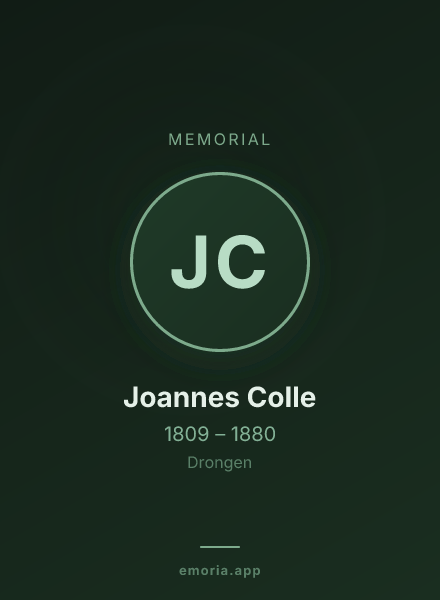 Memorial portrait of Joannes Colle