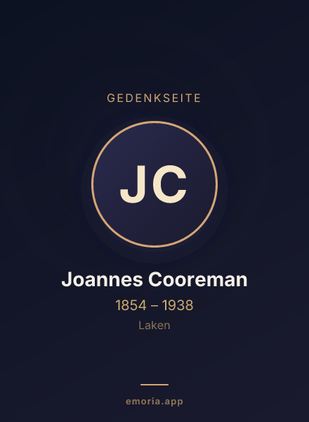 Gedenkportrait von Joannes Cooreman