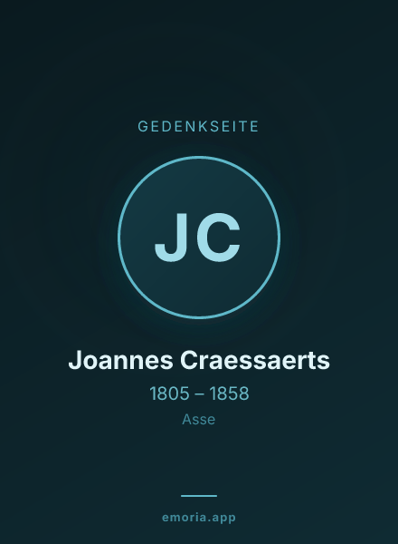 Gedenkportrait von Joannes Craessaerts