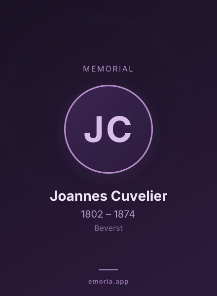 Memorial portrait of Joannes Cuvelier