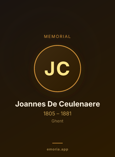 Memorial portrait of Joannes De Ceulenaere