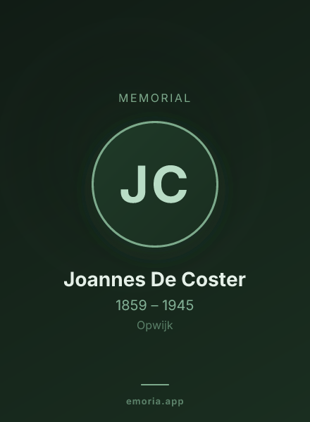 Memorial portrait of Joannes De Coster