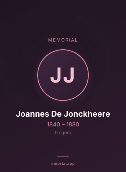 Memorial portrait of Joannes De Jonckheere