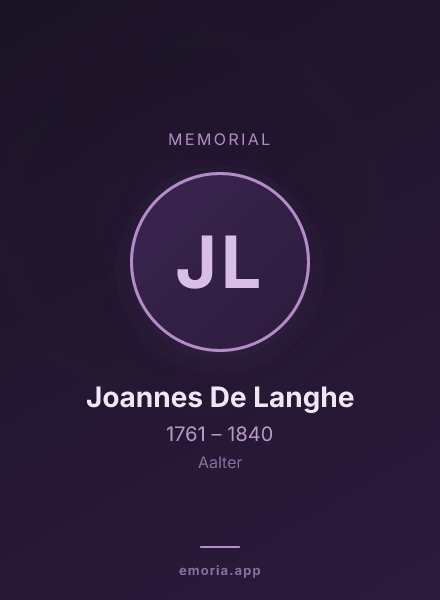Memorial portrait of Joannes De Langhe