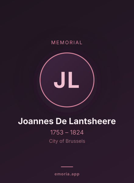 Memorial portrait of Joannes De Lantsheere