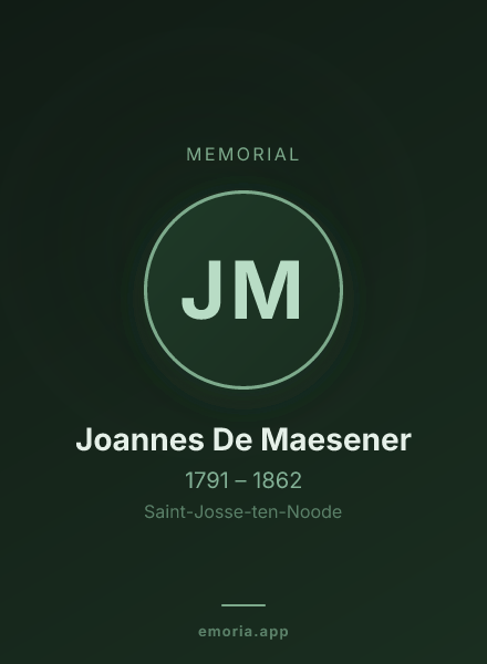 Memorial portrait of Joannes De Maesener
