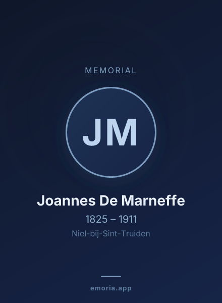 Memorial portrait of Joannes De Marneffe