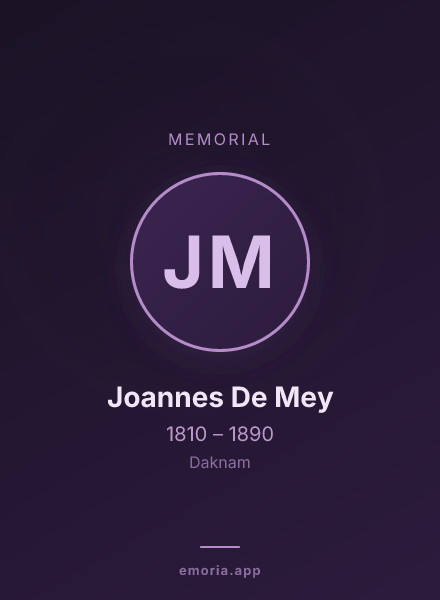 Memorial portrait of Joannes De Mey