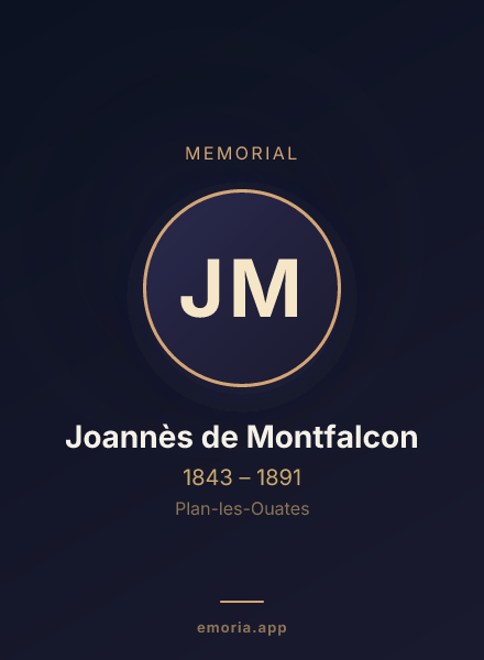 Memorial portrait of Joannès de Montfalcon
