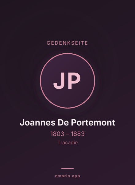 Gedenkportrait von Joannes De Portemont