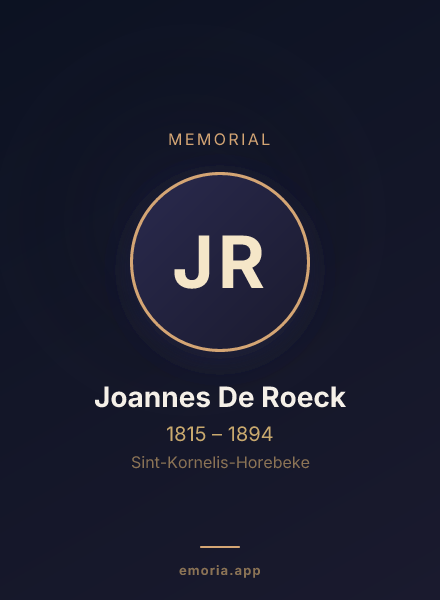 Memorial portrait of Joannes De Roeck