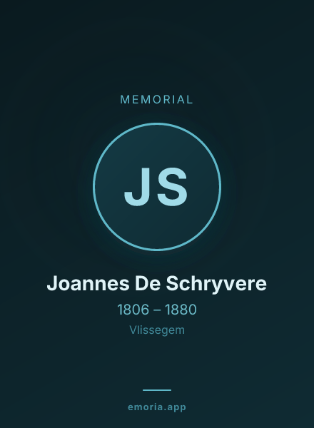 Memorial portrait of Joannes De Schryvere