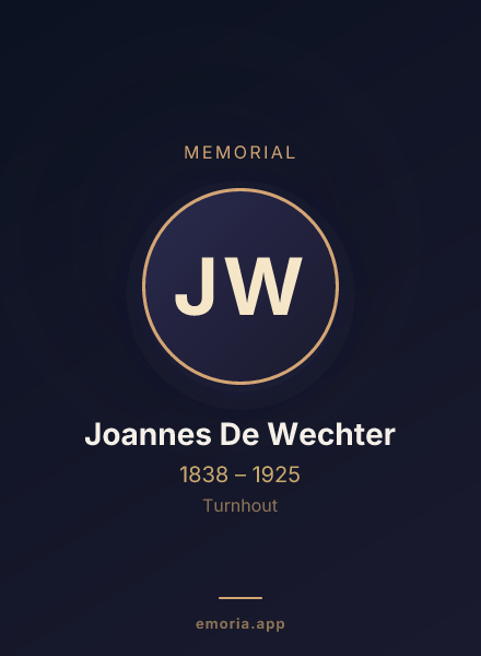 Memorial portrait of Joannes De Wechter