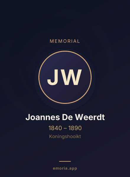 Memorial portrait of Joannes De Weerdt