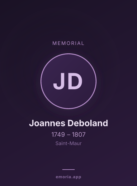 Memorial portrait of Joannes Deboland