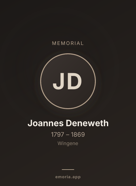Memorial portrait of Joannes Deneweth