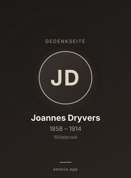 Gedenkportrait von Joannes Dryvers