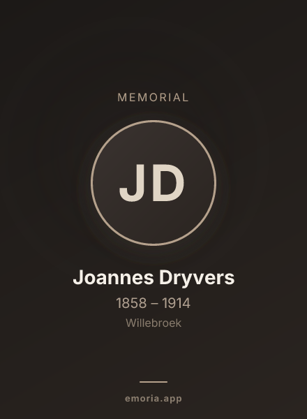 Memorial portrait of Joannes Dryvers