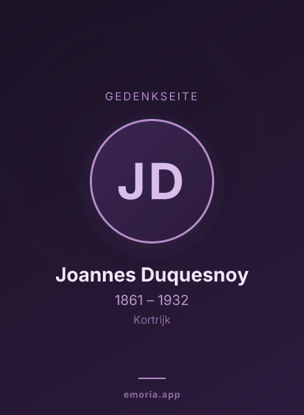 Gedenkportrait von Joannes Duquesnoy