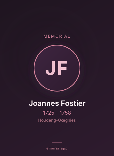 Memorial portrait of Joannes Fostier