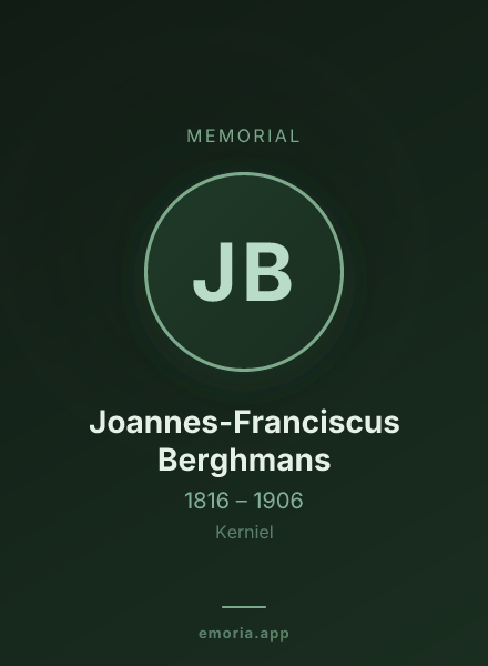 Memorial portrait of Joannes-Franciscus Berghmans