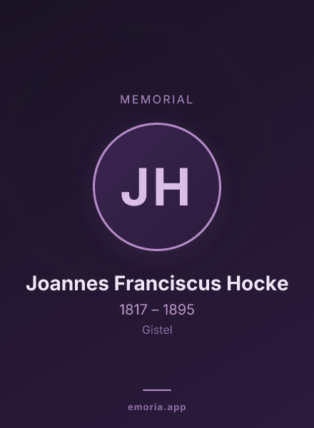 Memorial portrait of Joannes Franciscus Hocke