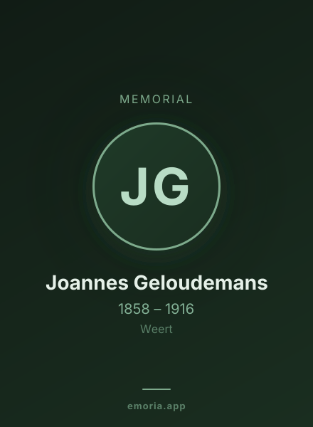 Memorial portrait of Joannes Geloudemans