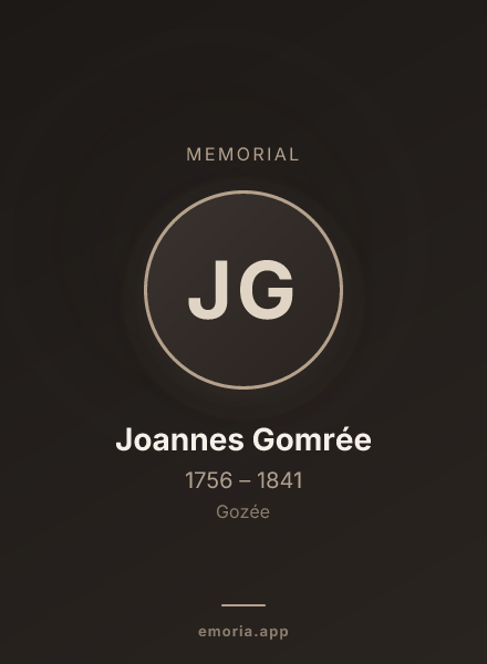 Memorial portrait of Joannes Gomrée