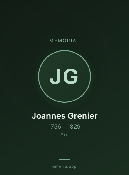 Memorial portrait of Joannes Grenier