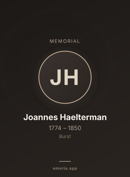 Memorial portrait of Joannes Haelterman