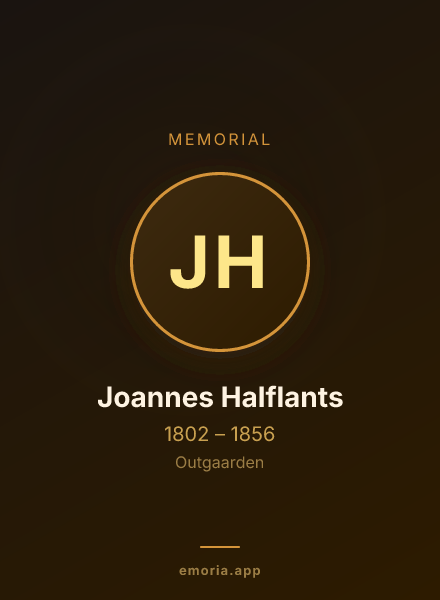 Memorial portrait of Joannes Halflants