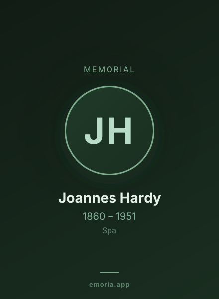 Memorial portrait of Joannes Hardy