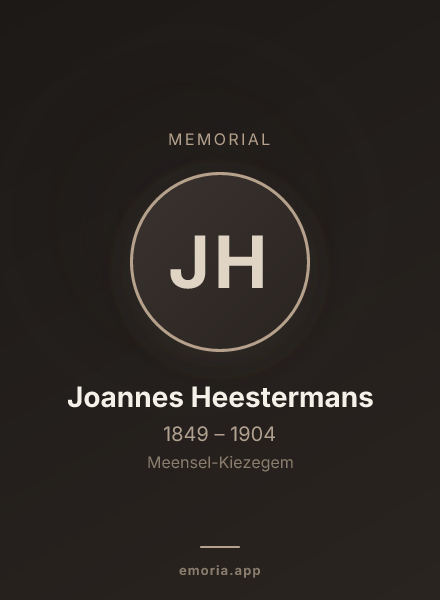 Memorial portrait of Joannes Heestermans