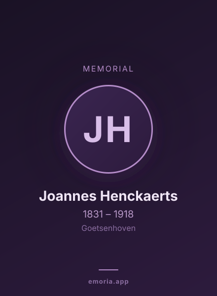 Memorial portrait of Joannes Henckaerts