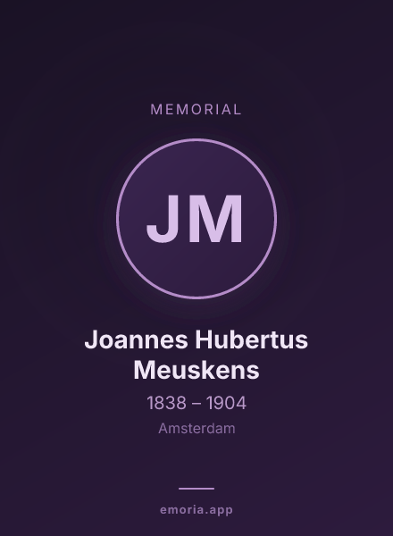 Memorial portrait of Joannes Hubertus Meuskens