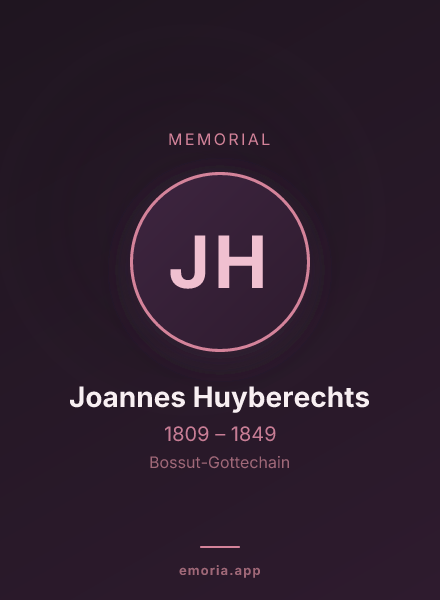 Memorial portrait of Joannes Huyberechts