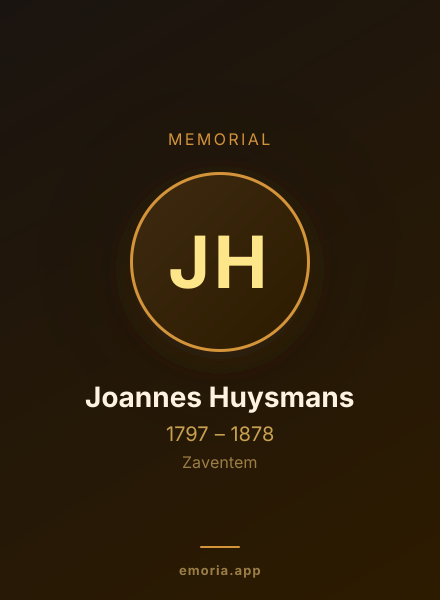 Memorial portrait of Joannes Huysmans