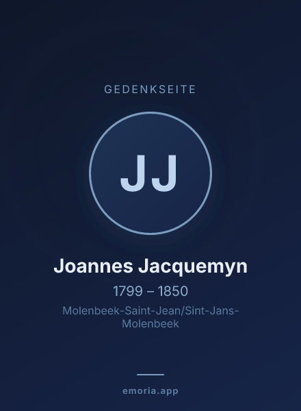 Gedenkportrait von Joannes Jacquemyn