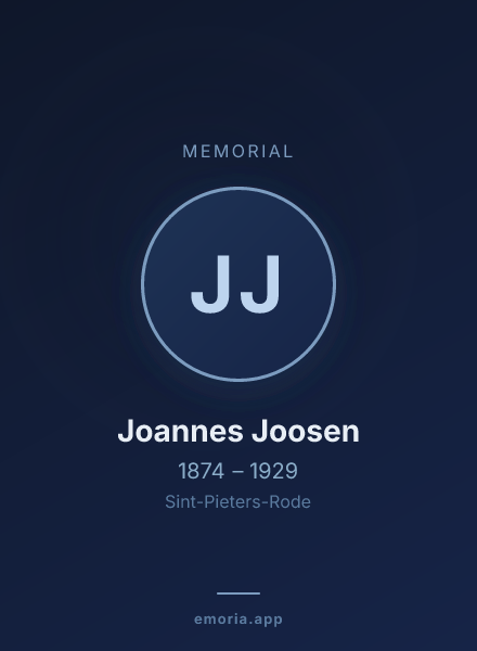 Memorial portrait of Joannes Joosen