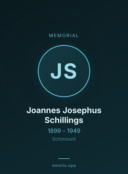 Memorial portrait of Joannes Josephus Schillings