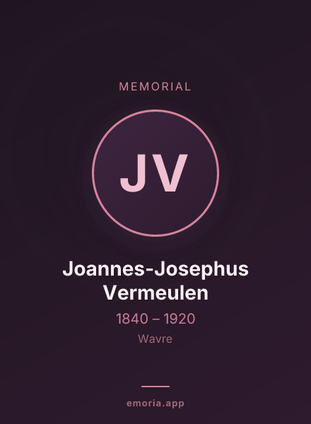 Memorial portrait of Joannes-Josephus Vermeulen