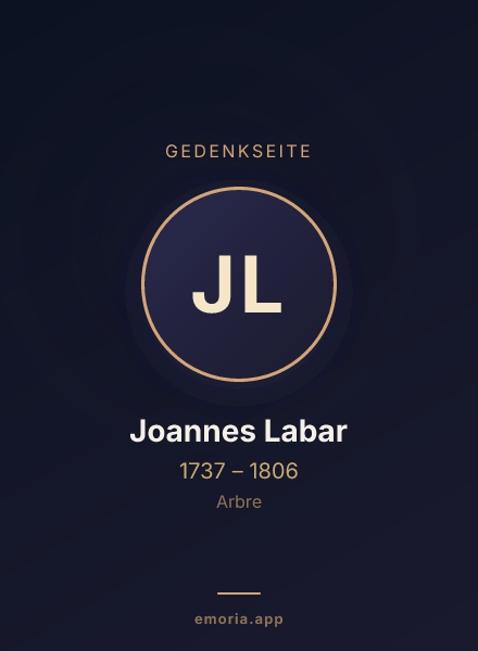 Gedenkportrait von Joannes Labar