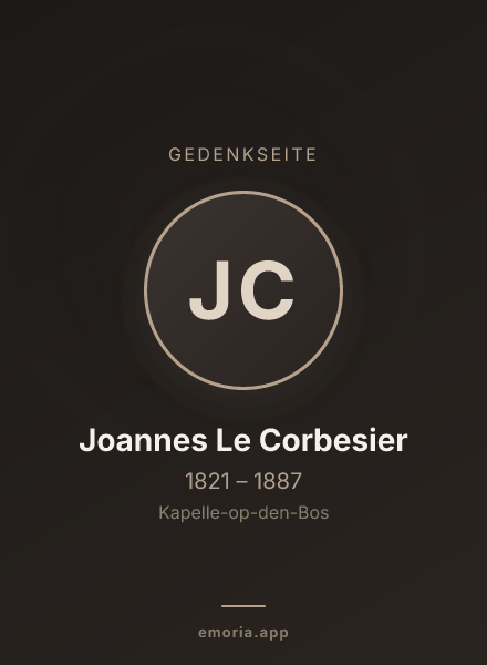 Gedenkportrait von Joannes Le Corbesier